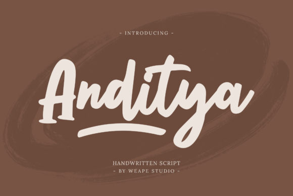 Anditya: A Handwritten Typeface for Modern Branding